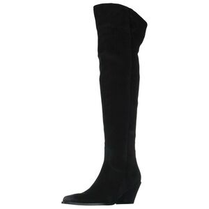 Sam Edelman Women's Julee Over The Knee Boot Black Suede 6.5M Brand New